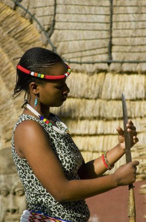 Zulu Woman in Village of Simunye
